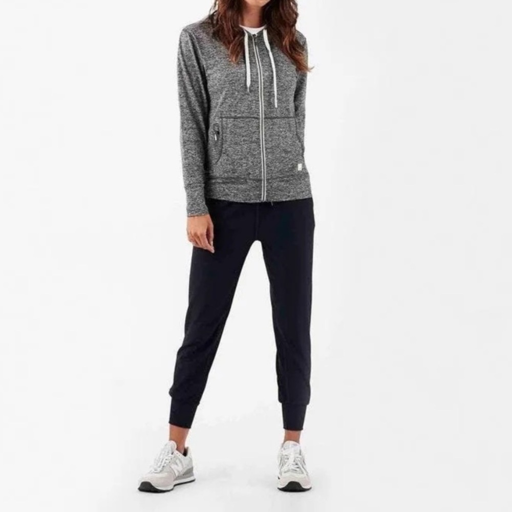Vuori Women's Heather Gray Full-Zip Halo preforms Hoodie with Drawstrings sz XS - Picture 2 of 10